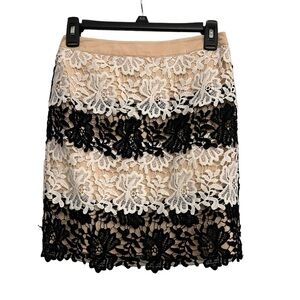 Endless Rose Black & White Lace Skirt -Size Small
